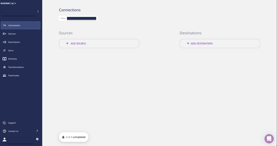 RudderStack Dashboard