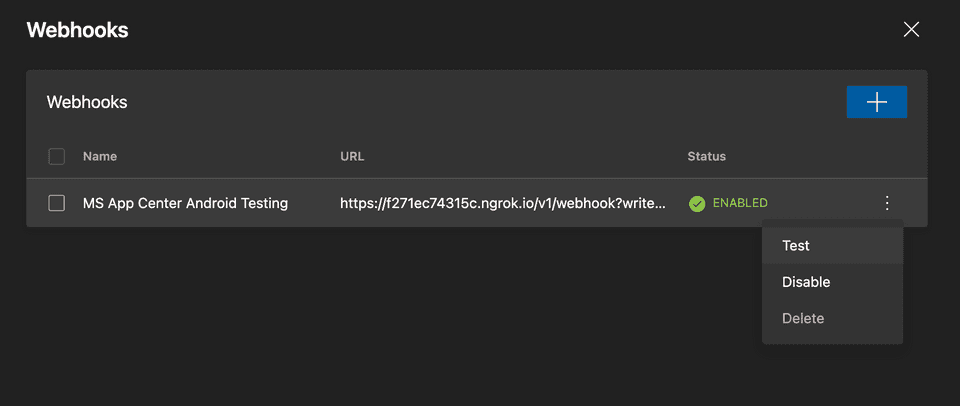 AppcenterWebhookTest