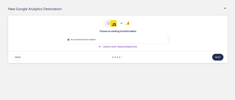 Create new transformation