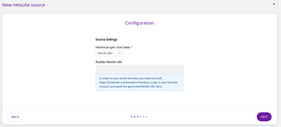 RudderStack Restlet URL