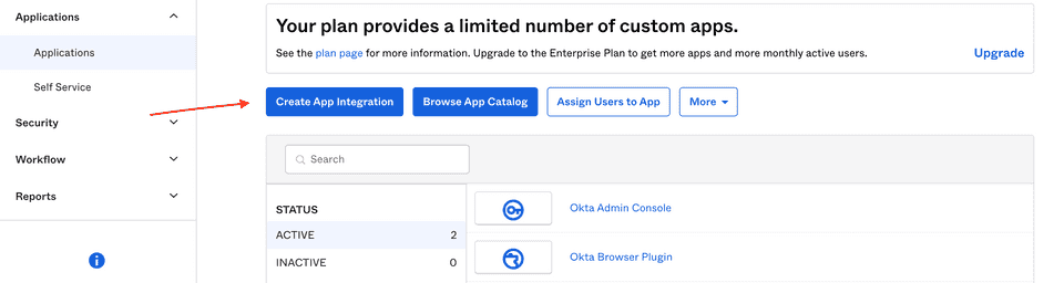 Create App Integration