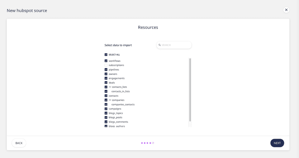 Hubspot Data to ingest