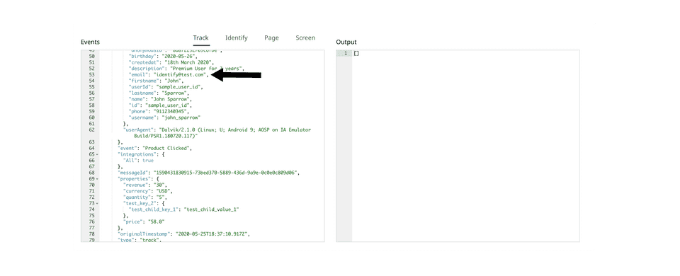 Event filtered out without specifying email domain