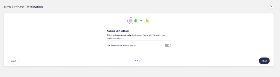 Firebase connection settings